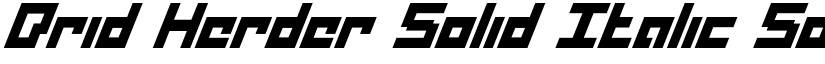 Drid Herder Solid Italic Solid Italic font