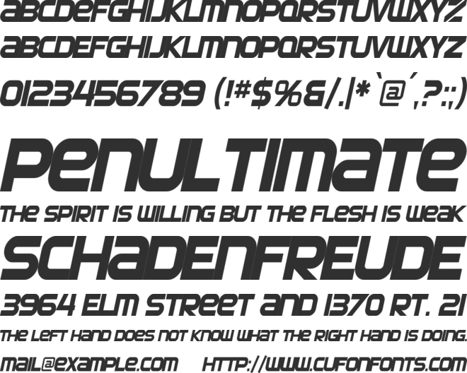SF Automaton Condensed font preview
