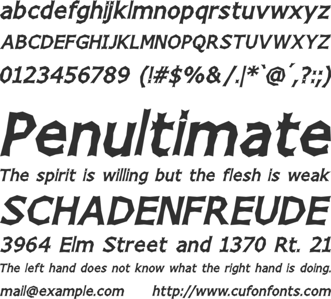 Chizz Wide High font preview