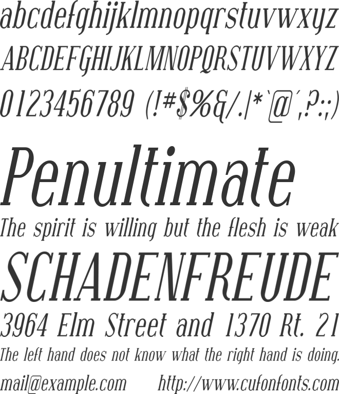 Covington Cond font preview