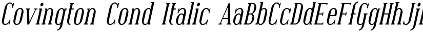 Covington Cond Italic font
