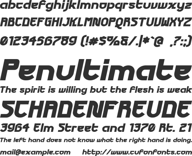 Futurex Phat font preview