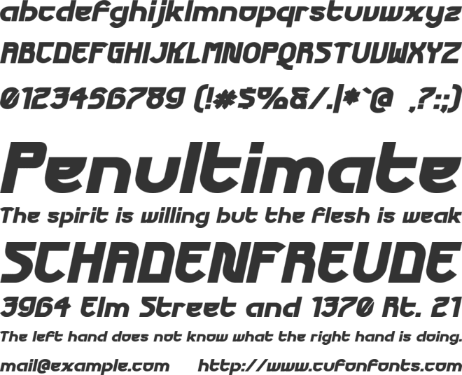 Futurex Phat font preview