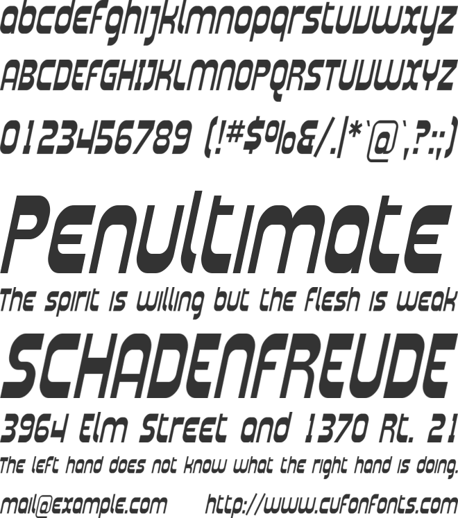 Plasmatica Cond font preview
