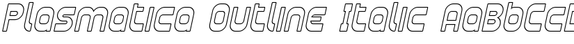 Plasmatica Outline Italic font