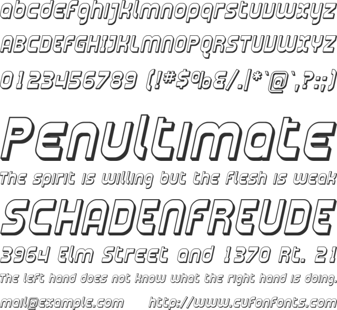 Plasmatica Shaded font preview