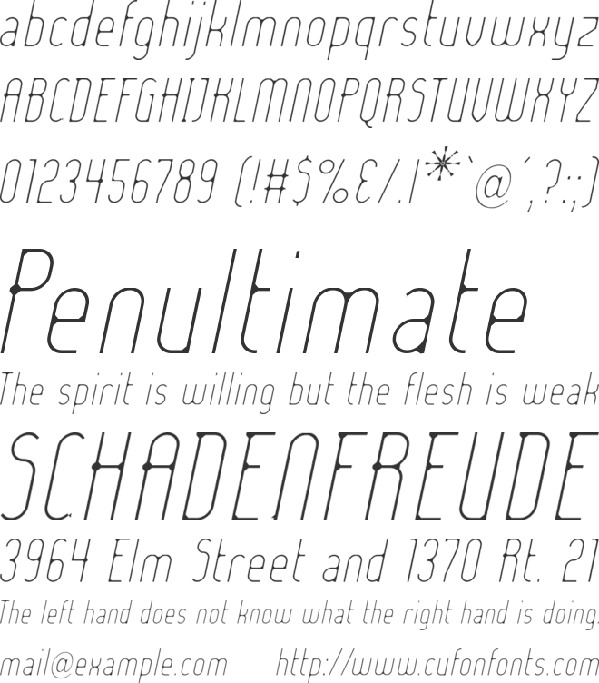Lady Ice - Extra font preview