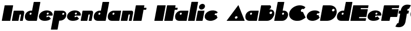 Independant Italic font