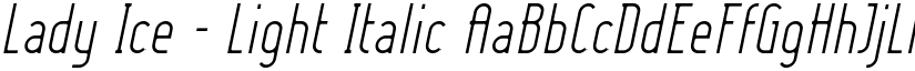 Lady Ice - Light Italic font