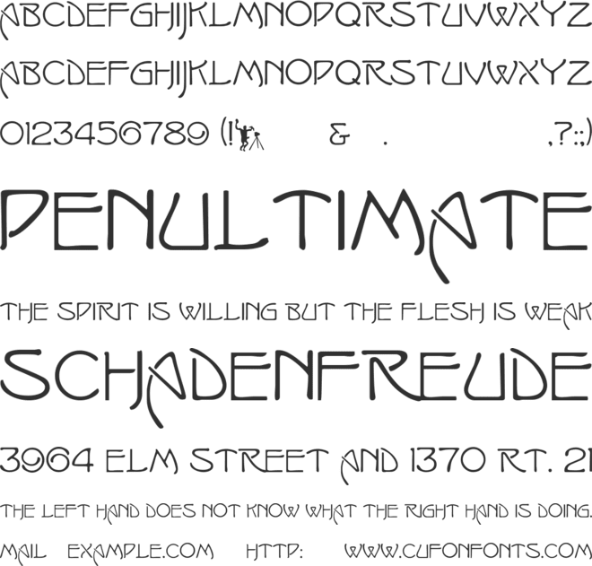 Isadora font preview