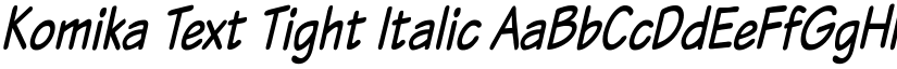 Komika Text Tight Italic font