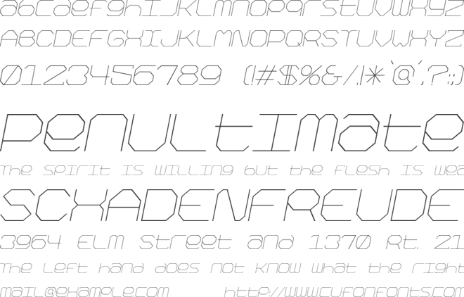 Kimono font preview