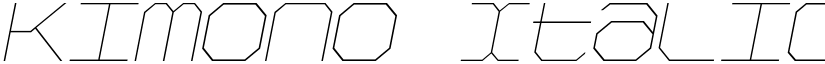 Kimono Italic font