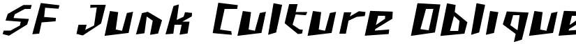 SF Junk Culture Oblique font