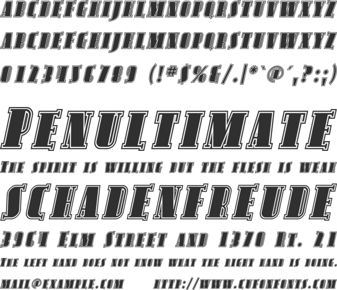 Avondale SC Inline font preview