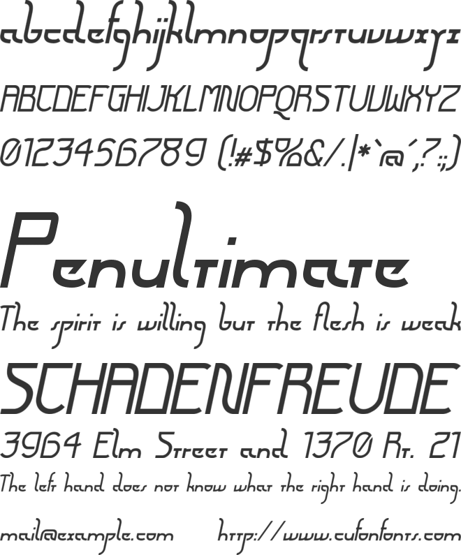 Futurex Arthur font preview