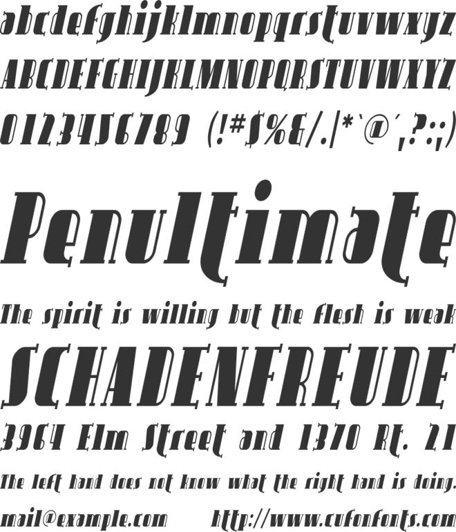 Avondale Cond font preview
