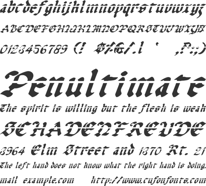 Uberhölme Lazar font preview