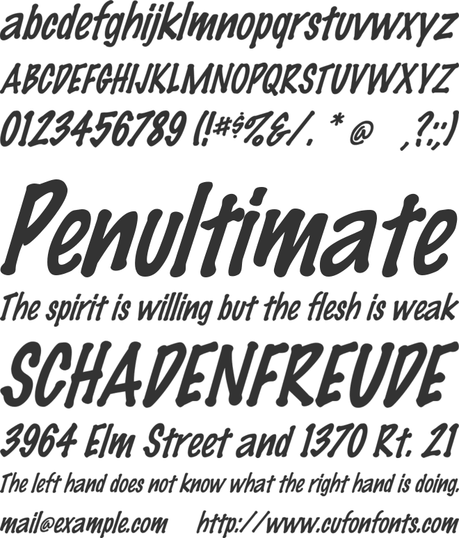 FeltMark font preview