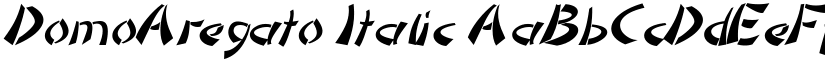 DomoAregato Italic font