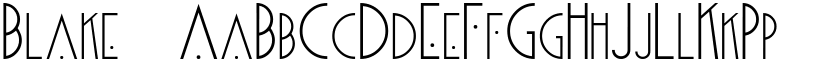 Blake font