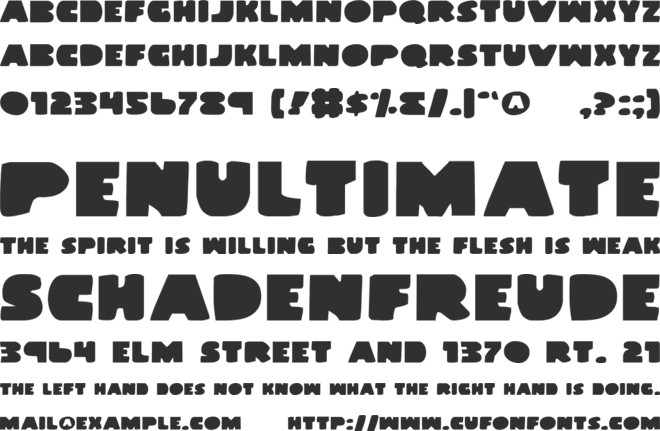 Land Whale font preview