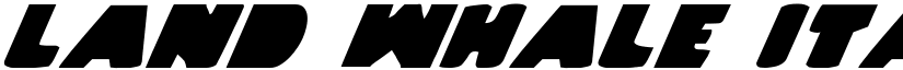 Land Whale Italic Italic font