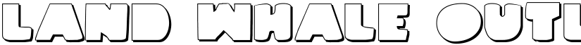 Land Whale Outline Outline font