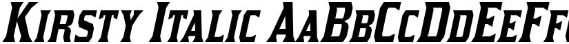 Kirsty Italic font