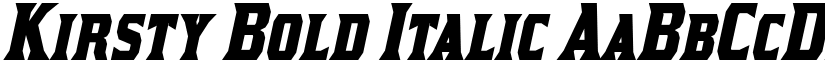 Kirsty Bold Italic font