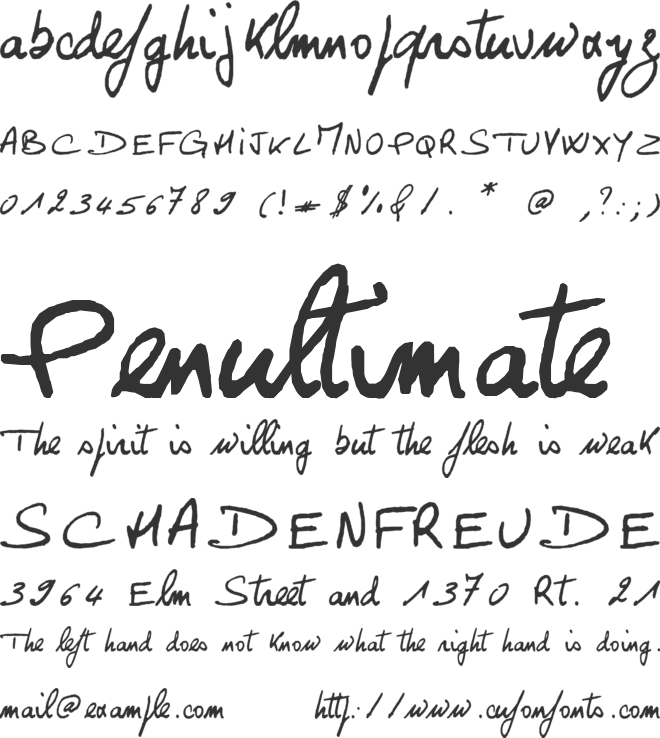 Georges font preview