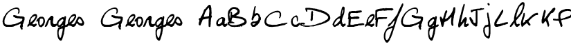 Georges Georges font