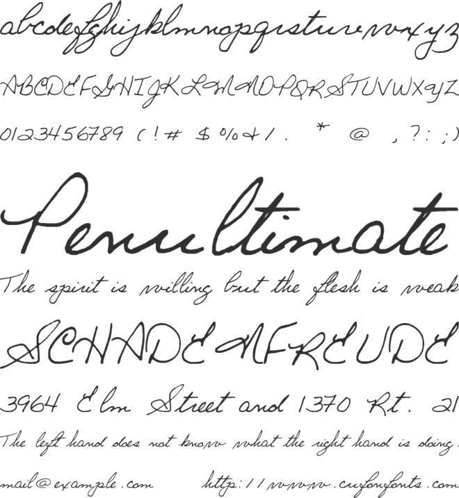 GINETTE font preview