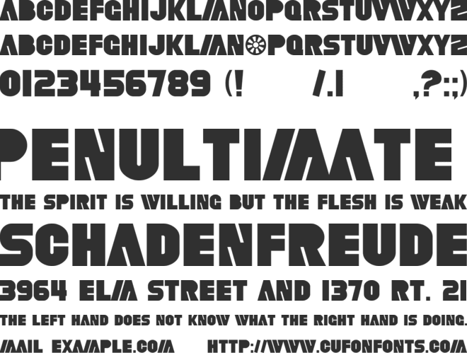 SF Fortune Wheel font preview