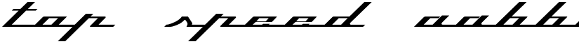 Top Speed font