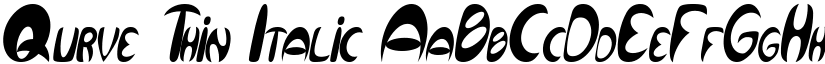 Qurve Thin Italic font