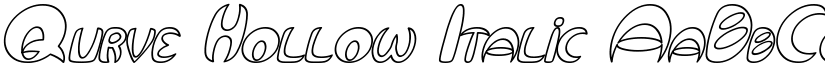 Qurve Hollow Italic font