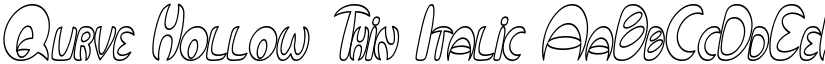 Qurve Hollow Thin Italic font