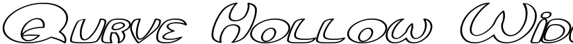 Qurve Hollow Wide Italic font
