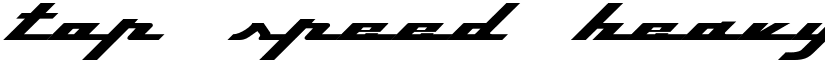 Top Speed Heavy font