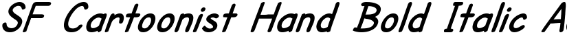 SF Cartoonist Hand Bold Italic font