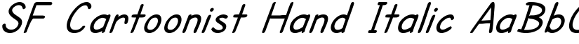 SF Cartoonist Hand Italic font