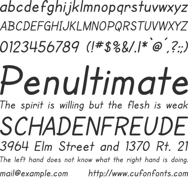 SF Cartoonist Hand font preview