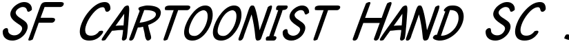 SF Cartoonist Hand SC Bold Italic font