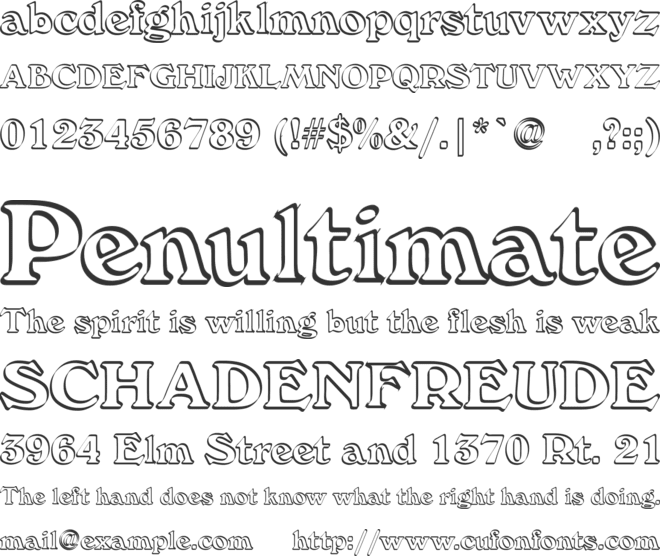 Callistroke font preview