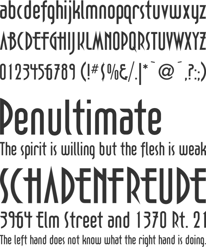 DecoTech font preview