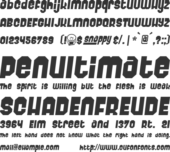 Sabadoo font preview