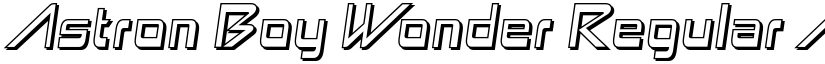Astron Boy Wonder Regular font