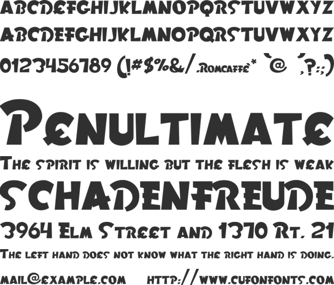 Rom font preview
