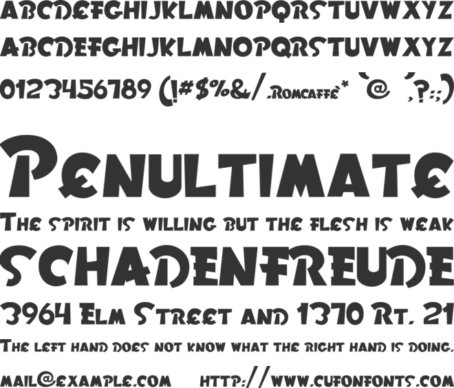 Rom font preview